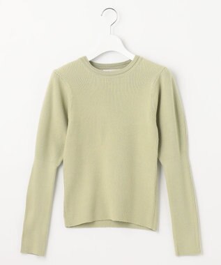 【洗える】パフショルダーリブ ニット