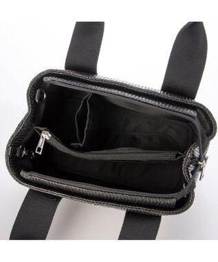 UNBILLION カシュカシュ cachecache / 雑材風テープハンドルパーテーショントート ブラック