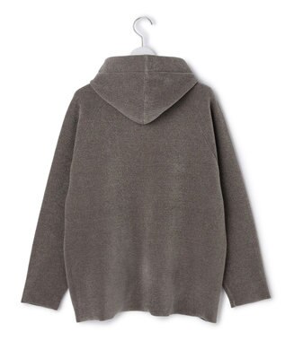 23区 【SLOW/一部店舗限定】ベロア風ニット パーカー ブラウン系