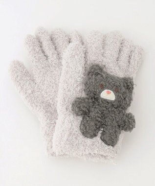 ANY KIDS 立体アニマル手袋 グレー×ネコ