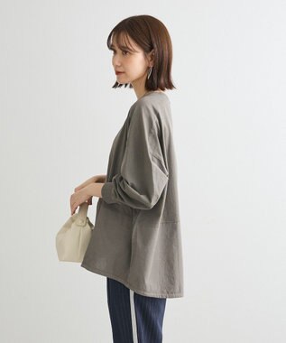 Green Parks ピグメント裾ドロストカットチュニック Gray