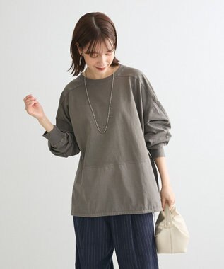 Green Parks ピグメント裾ドロストカットチュニック Gray