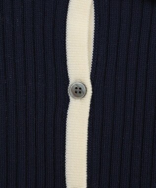 earth music&ecology 【予約】リブニットカーディガン ネイビー