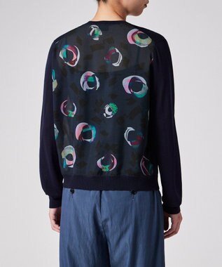 Paul Smith Painted Spot シアーコンビ カーディガン ネイビー