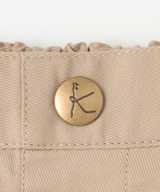 組曲 KIDS 【150-160㎝】スカラップポケット７分丈 パンツ ベージュ系