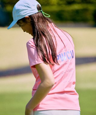 PW CIRCULUS 【UV遮蔽率99.5%  UVカット / 速乾 / ストレッチ】【WOMEN】ポケットモックT ゴルフウェア レディース ピンク系