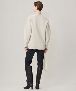 ICB L 【洗える】コットンシェニール コクーンスリーブニット トープ系