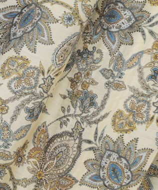 23区 S 【先行予約】Ericaキャラコ ペイズリープリント フレア スカート アイボリー系