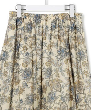 23区 S 【先行予約】Ericaキャラコ ペイズリープリント フレア スカート アイボリー系