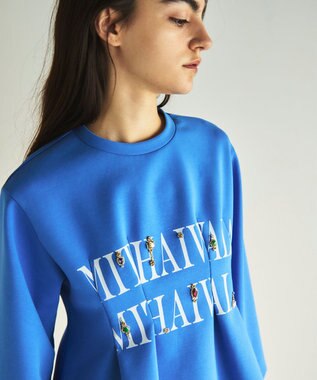 GRACE CONTINENTAL タックカットトップ ブルー