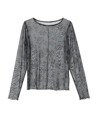 earth music&ecology フラワープリントシアーインナー Black