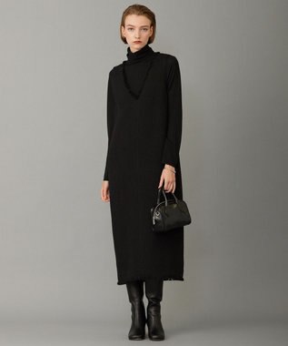 ICB 【洗える】 スムージータートル ニット ブラック系