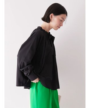 AMERICAN HOLIC イージーケア２ＷＡＹボウタイブラウス Black