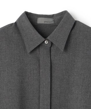 uncrave TRツイル BIGシャツ チャコール