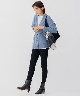 23区 チャーム付き キャンバス トートバッグ ブラック系