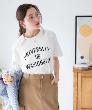 WEGO 【新色追加/手洗い可/綿100%/MLXLサイズ】クルーネックプリントTシャツ 柄1