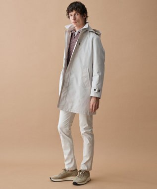 JOSEPH ABBOUD 【フード脱着仕様/JAPANファブリック/ECO撥水】ステンカラー コート アイボリー系