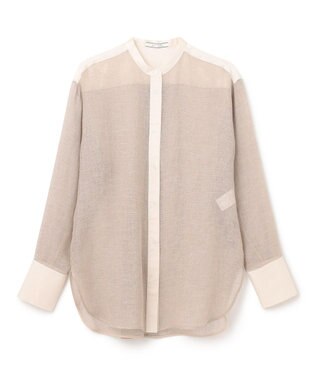 BEIGE， MATHIEU / バンドカラーシャツ Flax
