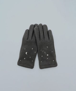 ORuKuBET 夜空刺繍ジャージグローブ(KIDS)【タッチパネル対応】 ダークグレー