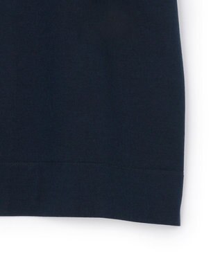 BEIGE， TORENIA / レザーポケットコットンクルーネックTシャツ Navy×Camel