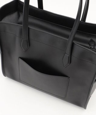 Y'SACCS リサイクルレザー　バインダーA4トートバッグ ブラック