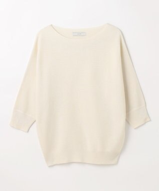 ANY L 【洗濯機可/アンチピリング/UVケア】アクリルガーターニット エクリュ