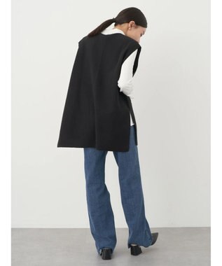 earth music&ecology ＳＥＴ２点圧縮風ポンチベスト＋リブタートル Black