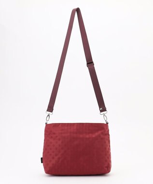 Y'SACCS ドットジャガードポーチ付きトートバッグ ワイン