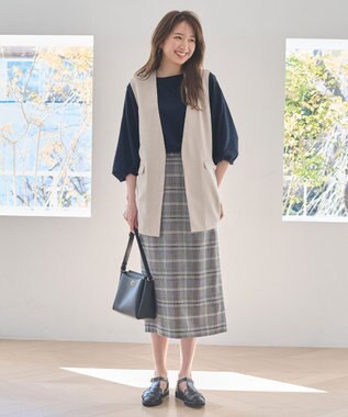 ANY ツイストスリーブ トップス ネイビー