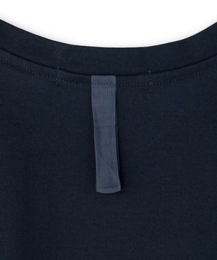 BEIGE， TORENIA / レザーポケットコットンクルーネックTシャツ Navy×Camel