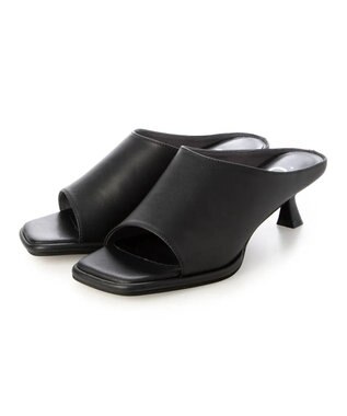 APOM オブリークスクエアカバーミュール ブラック