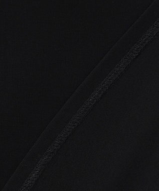 自由区 【XSサイズ~/洗える】ドレーピーポンチフレンチスリーブ カットソー ブラック系