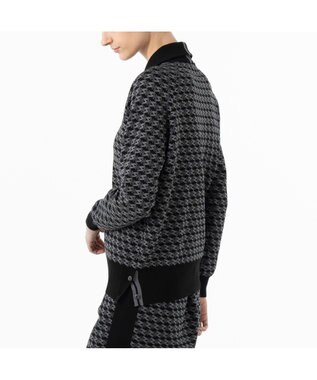 ZERO HALLIBURTON 【セットアップ可能】 モノグラム柄 ハーフジップニット ZHG-W5A4b 85137 ブラック