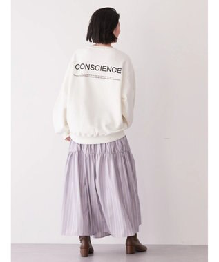 AMERICAN HOLIC デザインスリーブロゴスウェット Off White