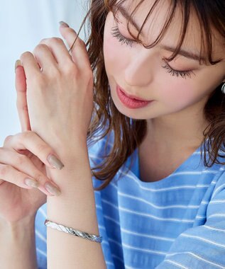 Tiaclasse キルトパターンバングル シルバー