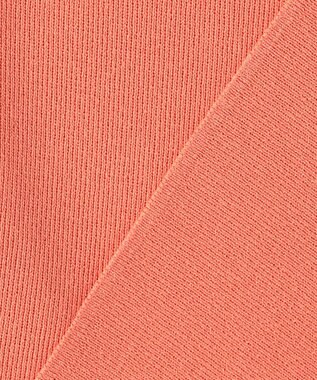 ICB L シンセティックフルニードル Vネックニット ライトコーラル×トープライン