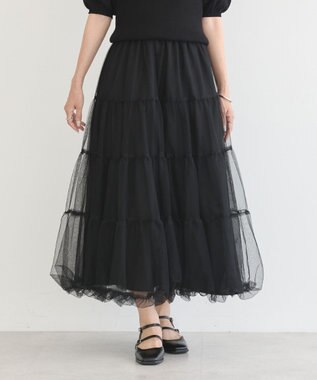 earth music&ecology チュールバルーンスカート Black