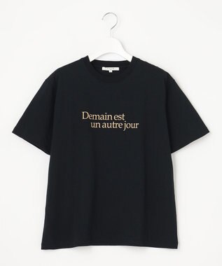 23区 【SLOW/洗える】ロゴ Tシャツ ブラック系