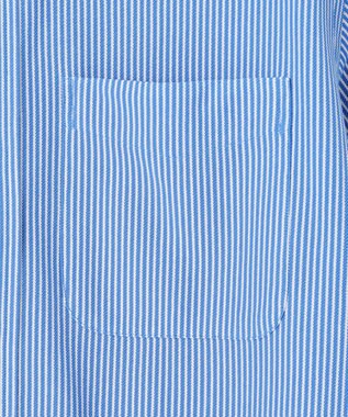 J.PRESS MEN 【KING SIZE】【夏に嬉しい高機能】カノコインレイマイクロストライプパッチポケット シャツ/B.D. ブルー系1