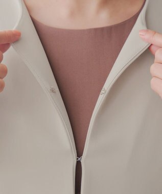 Tiaclasse バックフレアロングジャケット グレージュ