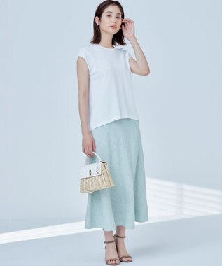 組曲 【2SET・WEB限定】フラワーレース5分袖ツイン ニット アイボリー系