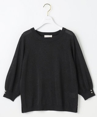 ANY SIS 【洗える】ラメ プルオーバー ブラック