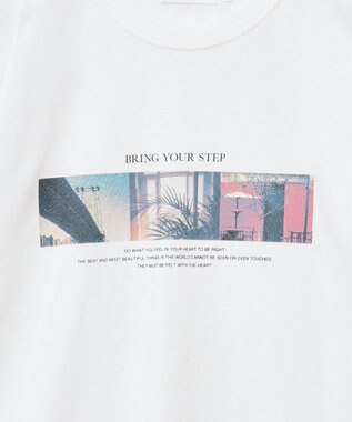 AMERICAN HOLIC ボックスフォトTシャツ Off White