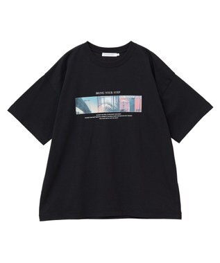 AMERICAN HOLIC ボックスフォトTシャツ Black