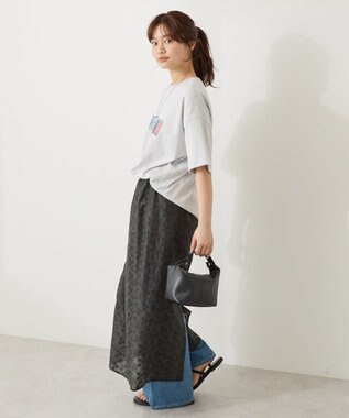 AMERICAN HOLIC ボックスフォトTシャツ Light Gray