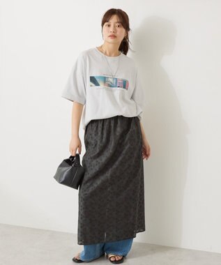 AMERICAN HOLIC ボックスフォトTシャツ Light Gray