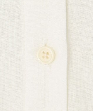 UNFILO 【GISELe 6月号掲載/洗える】リネンレーヨンバンドカラーシャツ オフ