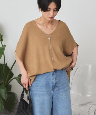 AMERICAN HOLIC Vネックニットベスト Camel
