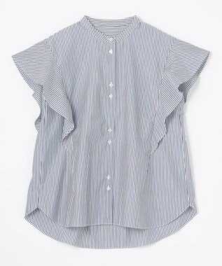 ANY 【UVカット/吸水速乾/抗菌防臭】エニィファンクション 袖フレアブラウス ブルーロンスト