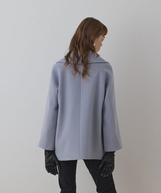 GRACE CONTINENTAL ファーポケットピーコート サックス